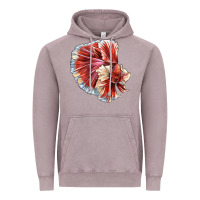 Vintage Zinc Betta Fish Vintage Hoodie - LillyAllenDesigns