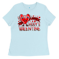 Baby Blue daddy is valentine Ladies Tee - RacoonDesign