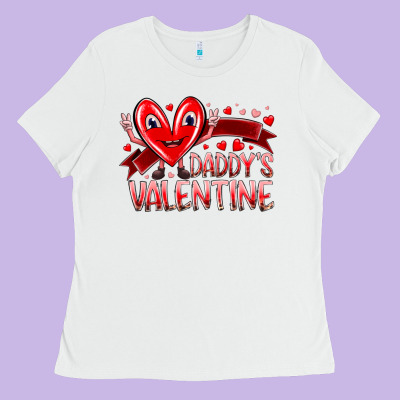 Daddy Is Valentine Ladies Tee Designed By Racoondesign