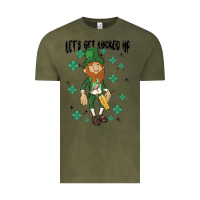 Vintage Olive let's get lucked up Vintage Tee - MaliasSmallBusiness