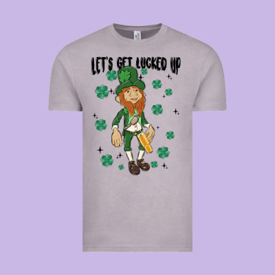 Let's Get Lucked Up Vintage Tee Designed By Maliassmallbusiness