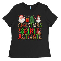 Black christmas spirit activate Ladies Tee - FaDigitalArtStudio