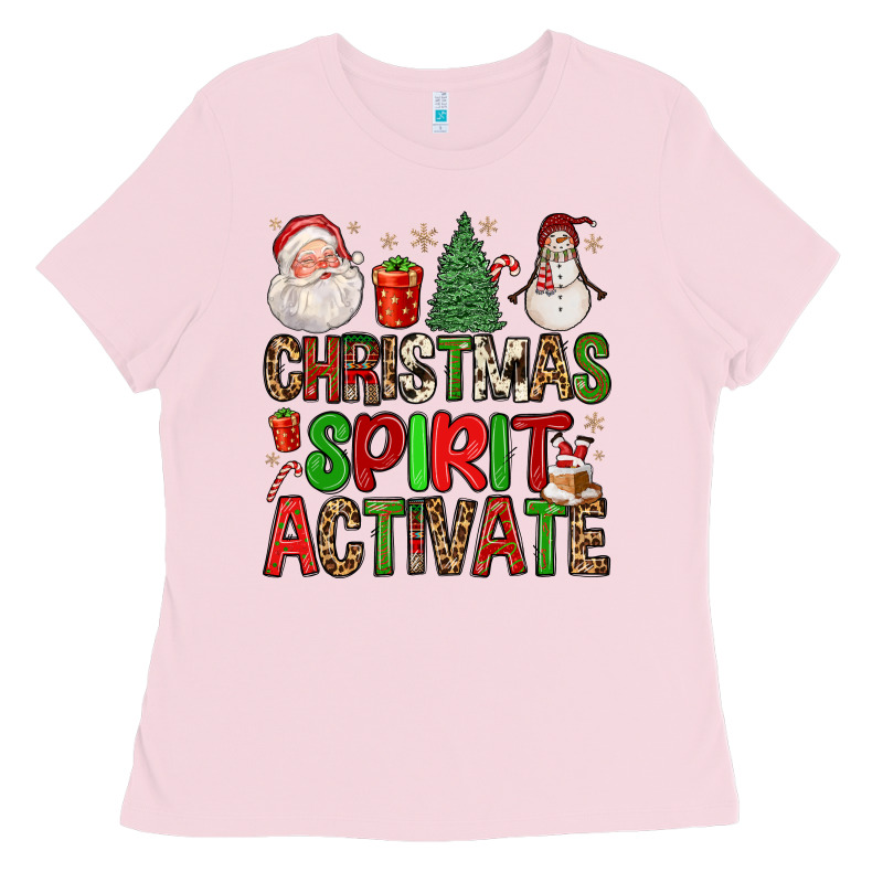 Christmas Spirit Activate Ladies Tee by FaDigitalArtStudio | Teevron