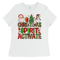 White christmas spirit activate Ladies Tee - FaDigitalArtStudio