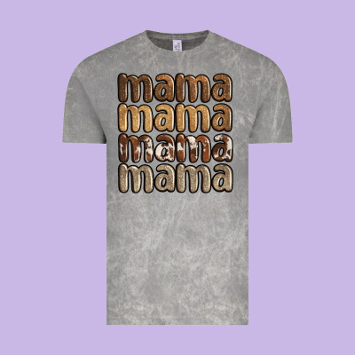 Faux Sequins Mama Vintage Tee Designed By Jahusdesignshop