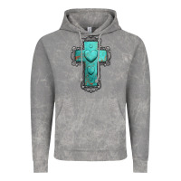 Cloud Rock turquoise gemstone cross Vintage Hoodie - Jasminsmagicworld