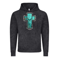 Vintage Arctic turquoise gemstone cross Vintage Hoodie - Jasminsmagicworld