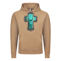 Vintage Coffee turquoise gemstone cross Vintage Hoodie - Jasminsmagicworld