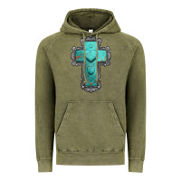 Vintage Olive turquoise gemstone cross Vintage Hoodie - Jasminsmagicworld
