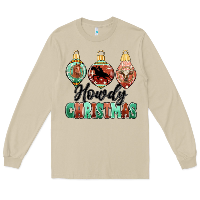 Howdy Christmas Long Sleeve Tee by MaliasSmallBusiness | Teevron
