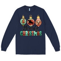 Navy howdy christmas Long Sleeve Tee - MaliasSmallBusiness