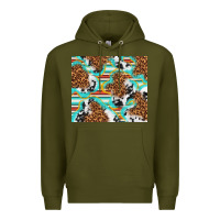 Army Green serape cowhide and leopard with glitter Premium Hoodie - TumblerDesignByShophia