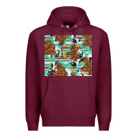 Burgundy serape cowhide and leopard with glitter Premium Hoodie - TumblerDesignByShophia