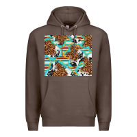 Coffee serape cowhide and leopard with glitter Premium Hoodie - TumblerDesignByShophia