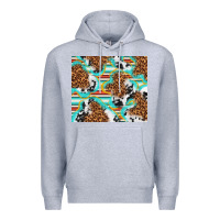 Heather Grey serape cowhide and leopard with glitter Premium Hoodie - TumblerDesignByShophia