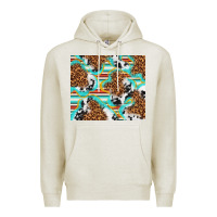 Oatmeal Heather serape cowhide and leopard with glitter Premium Hoodie - TumblerDesignByShophia