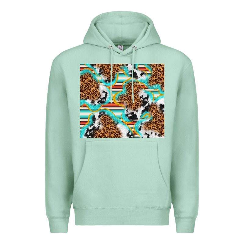 Serape Cowhide And Leopard With Glitter Premium Hoodie by TumblerDesignByShophia | Teevron