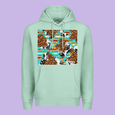 Serape Cowhide And Leopard With Glitter Premium Hoodie Designed By Tumblerdesignbyshophia