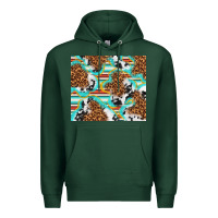 Sports Green serape cowhide and leopard with glitter Premium Hoodie - TumblerDesignByShophia