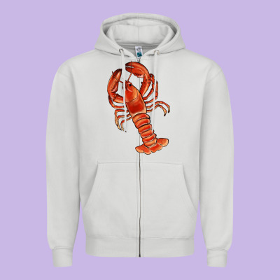 Crawfish Zipper Hoodie Designed By Ranaportraitstore