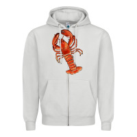 Dove Grey crawfish Zipper Hoodie - RanaPortraitStore