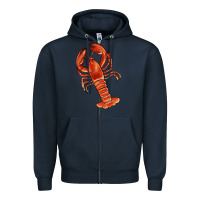 Navy crawfish Zipper Hoodie - RanaPortraitStore