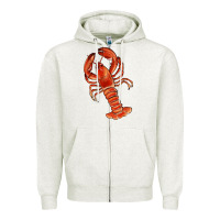 Oatmeal Heather crawfish Zipper Hoodie - RanaPortraitStore
