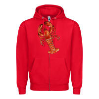 Red crawfish Zipper Hoodie - RanaPortraitStore