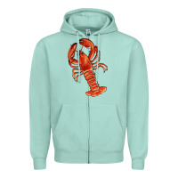 Seafoam crawfish Zipper Hoodie - RanaPortraitStore