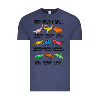 Vintage Denim god says i am dinosaurs handsome Vintage Tee - MaliasSmallBusiness