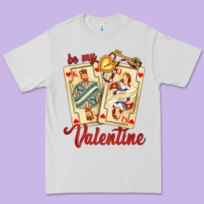 Be My Valentine With Playing Cards And Key Premium Tee Designed By Adodesignshop