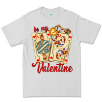 Dove Grey be my valentine with playing cards and key Premium Tee - AdoDesignShop