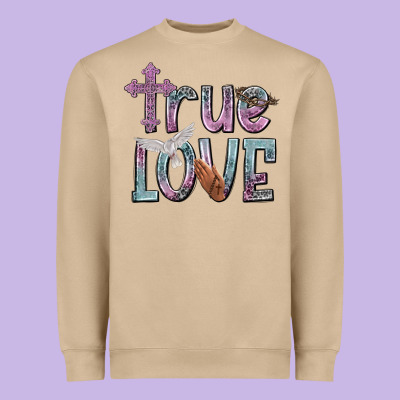 True Love Heavyweight Sweatshirt Designed By Nancycooperartshop