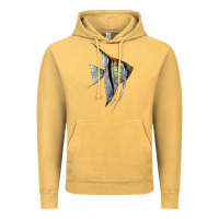 Vintage Mustard Angelfish Vintage Hoodie - LillyAllenDesigns