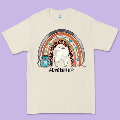 Dentallife Rainbow Premium Tee Designed By Jahusdesignshop