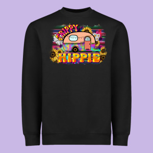 Trippy Hippie Heavyweight Sweatshirt Designed By Nancycooperartshop