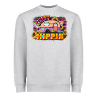 Heather Grey trippy hippie Heavyweight Sweatshirt - NancyCooperArtShop