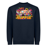 Navy trippy hippie Heavyweight Sweatshirt - NancyCooperArtShop