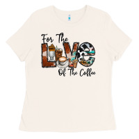 Bone for the love of the coffe Ladies Tee - CowhideDigitalArt