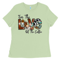 Matcha for the love of the coffe Ladies Tee - CowhideDigitalArt