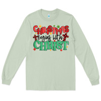 Matcha christmas begins with christ Long Sleeve Tee - MaliasSmallBusiness