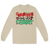 Mushroom christmas begins with christ Long Sleeve Tee - MaliasSmallBusiness