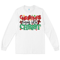 White christmas begins with christ Long Sleeve Tee - MaliasSmallBusiness