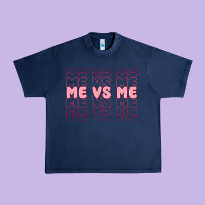 Me Vs Me Urban Heavy Tee Designed By Maliassmallbusiness