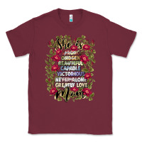 Burgundy she is mom Classic Tee - JahusDesignShop