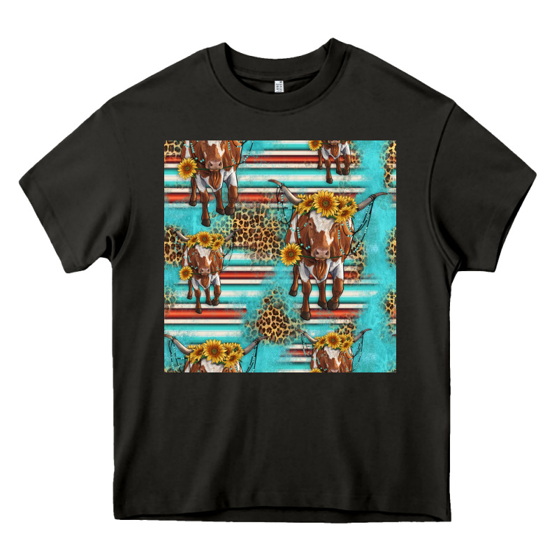 Longhorn Bull Seamless Pattern Heavy Core Tee by HRA Design Shop | Teevron