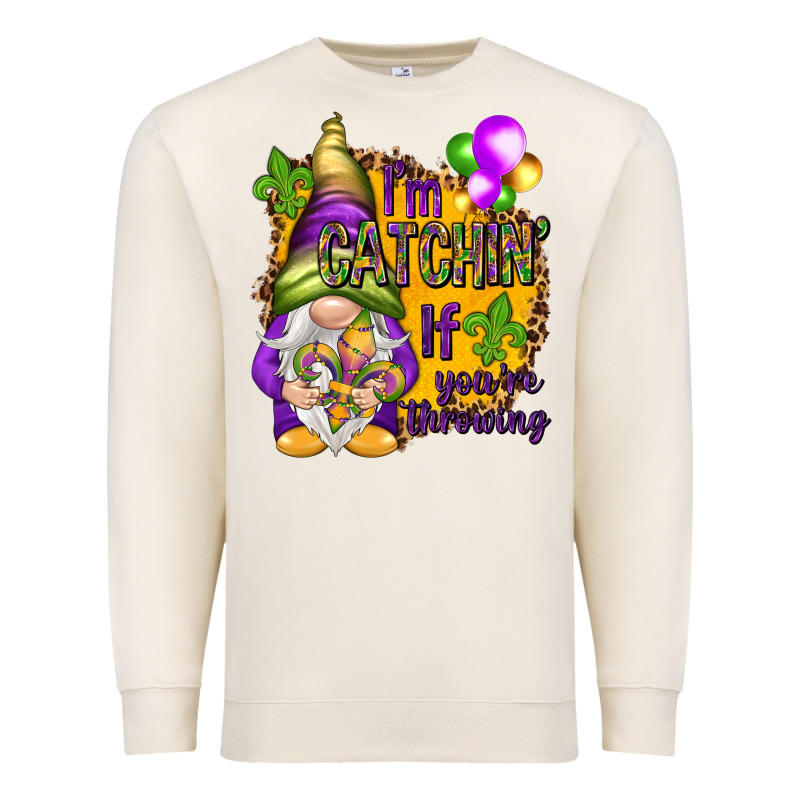I'm Catching If You're Throwing Premium Sweatshirt by HowdyJamesFarm | Teevron