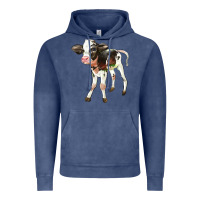 Vintage Denim Holstein Calf Vintage Hoodie - LillyAllenDesigns