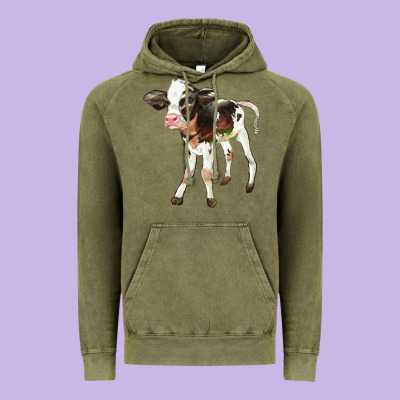 Holstein Calf Vintage Hoodie Designed By Lillyallendesigns
