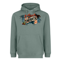 Sage I'm not drunk I'm patriotic Heavyweight Hoodie - HowdyJamesFarm